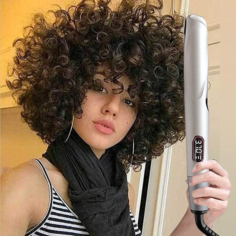 Profissional alisador de cabelo ptc estilo do cabelo ferro aquecimento rápido flat iron com tela lcd