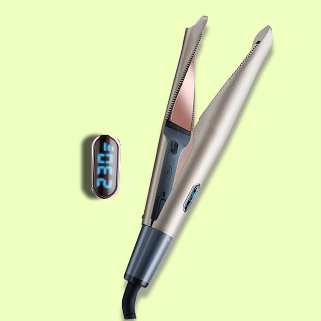 Profissional alisador de cabelo ptc estilo do cabelo ferro aquecimento rápido flat iron com tela lcd